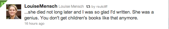 Louise Mensch loves Rosemary Sutcliff-1