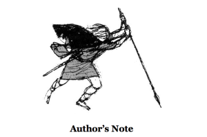 Illustration from From The Author's Note to The High Deeds of Finn MacCool by Rosemary Sutcliff